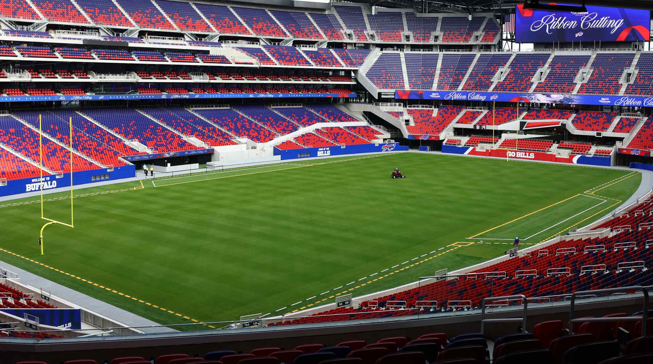 An empty NFL stadium.